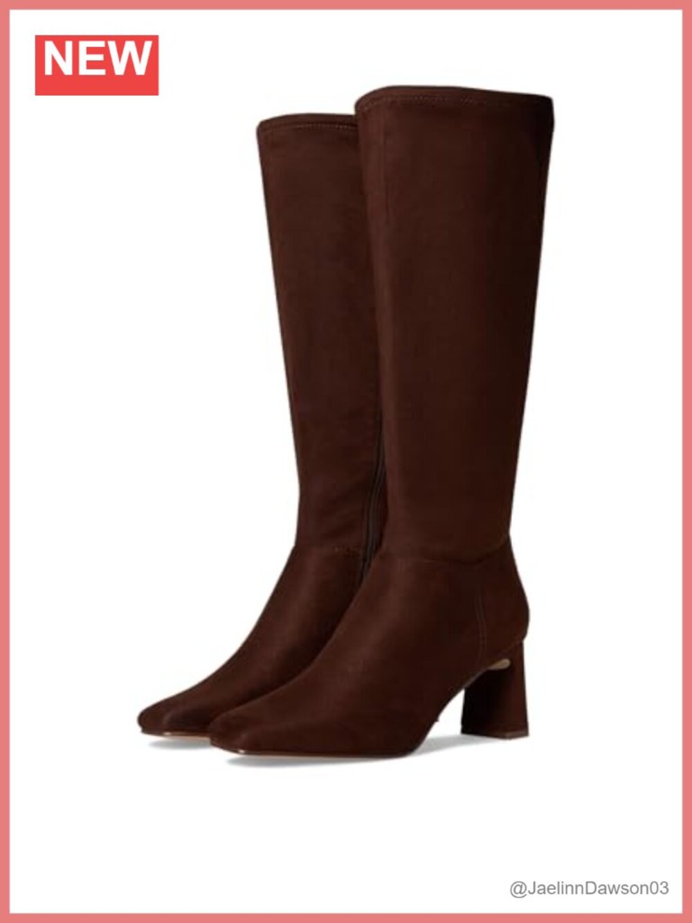 Steve Madden Hunny Knee High Boots Block Heel PU Equestrian